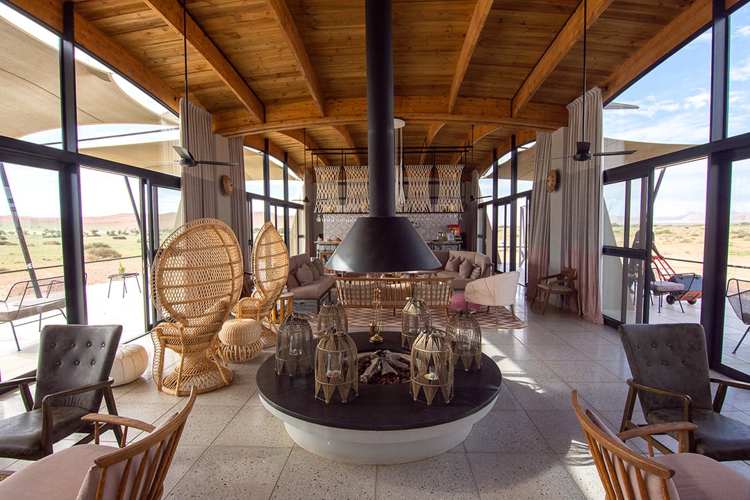 The Desert Grace lounge, lodge in the Namib Desert near Sossusvlei, Namibia