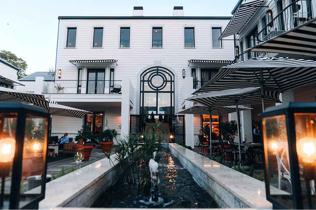The Weinberg Hotel in Windhoek, courtyard, Namibia