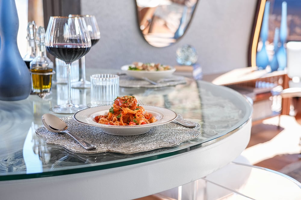 Dining experience at Luna Namib Collection, private luxury villa, Namibia