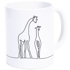 Mom & Baby Giraffe ceramic mug