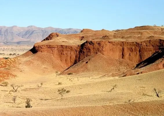 Namib Desert dunes at sunrise