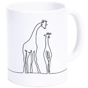 Mom & Baby Giraffe ceramic mug
