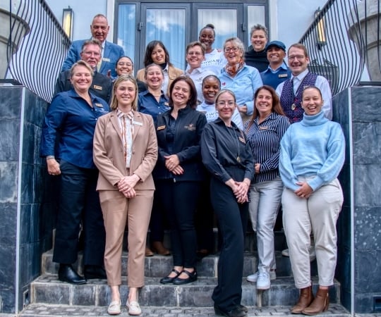 Butler trainig for Gondwana's Windhoek team at The Weinberg, Namibia