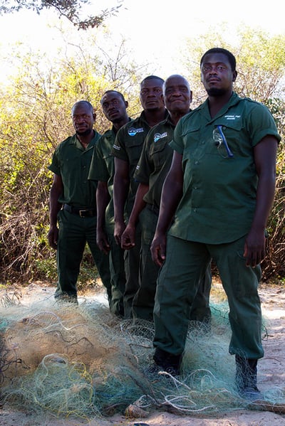 Sikunga Fishguards mit Netzen, Namibia