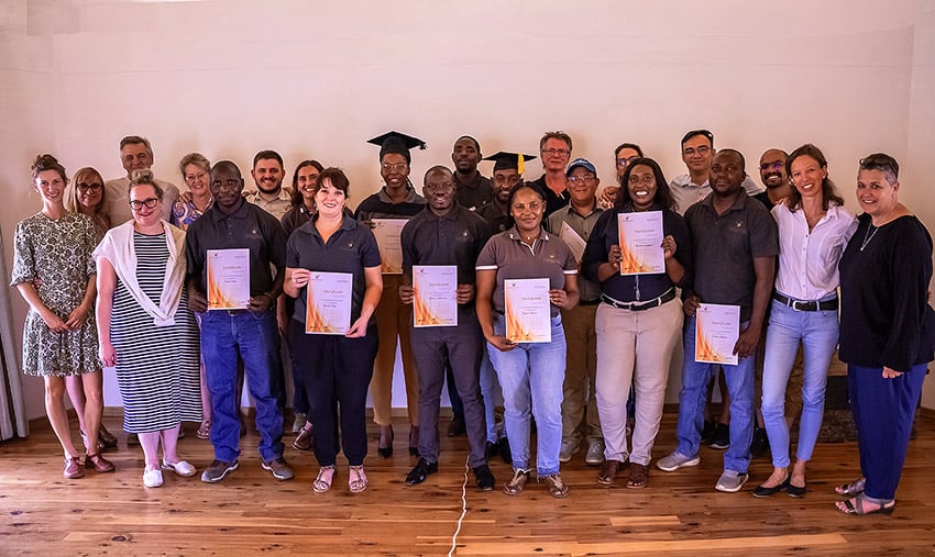 Participants of Go4Gold Academy, Gondwana Collection Namibia