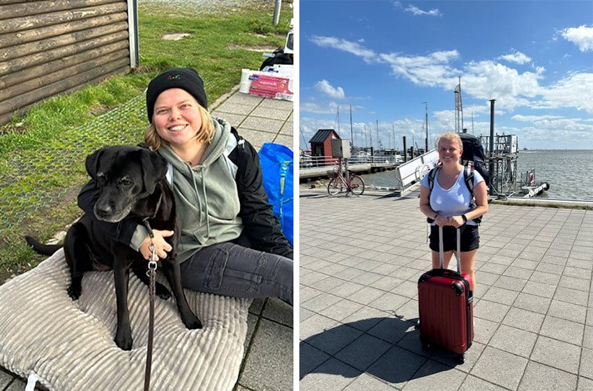 Junge Frau auf Juist, Nordsee, Deutschland