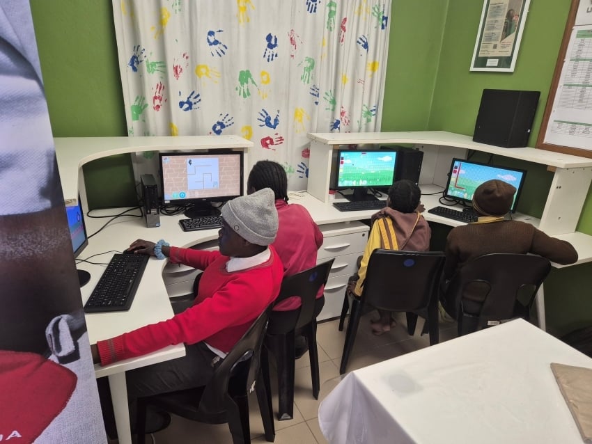 Learners at promiseland use GTC donated computers