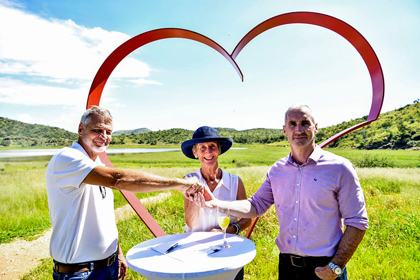 Mannfred Goldbeck, Vera Feyer, Brian van Rensburg, Avis Dam, Namibia