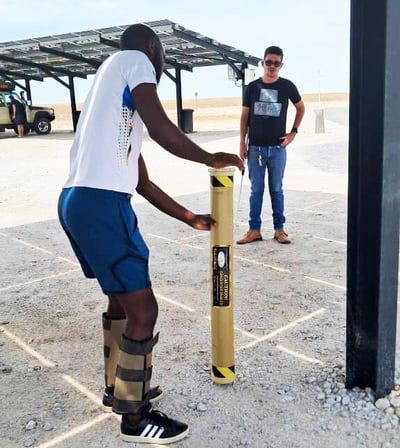 Practical snake handling training, Namibia