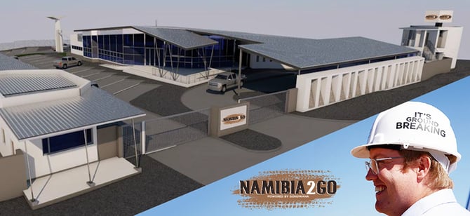 Render of the guest area, new Namibia2Go headquarters