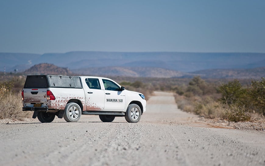 Toyota Hilux rental car, Namibia