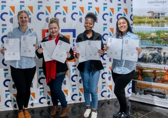 Windhoek team recieved A1 2 French language certificates