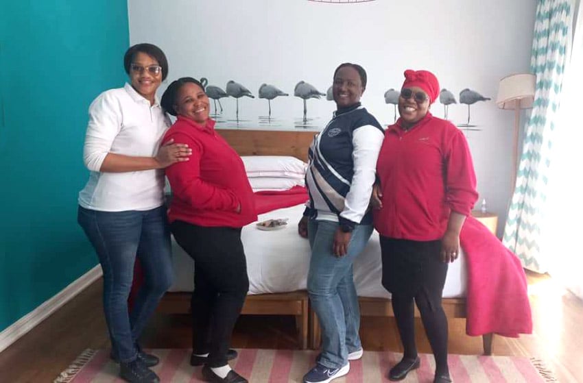 Housekeeping team at The Delight Swakopmund, Namibia