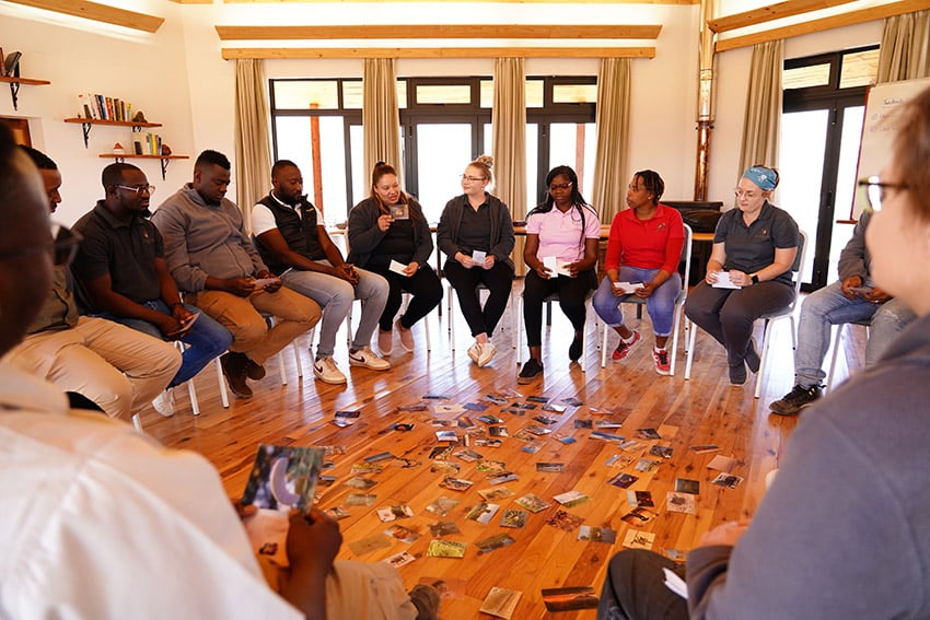 Sitting circle, career training, Namibia