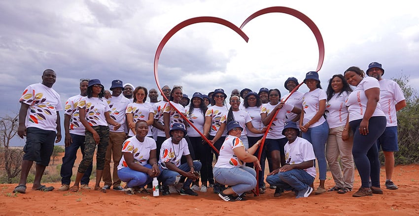 Academy tour participants, Kalahari, Namibia