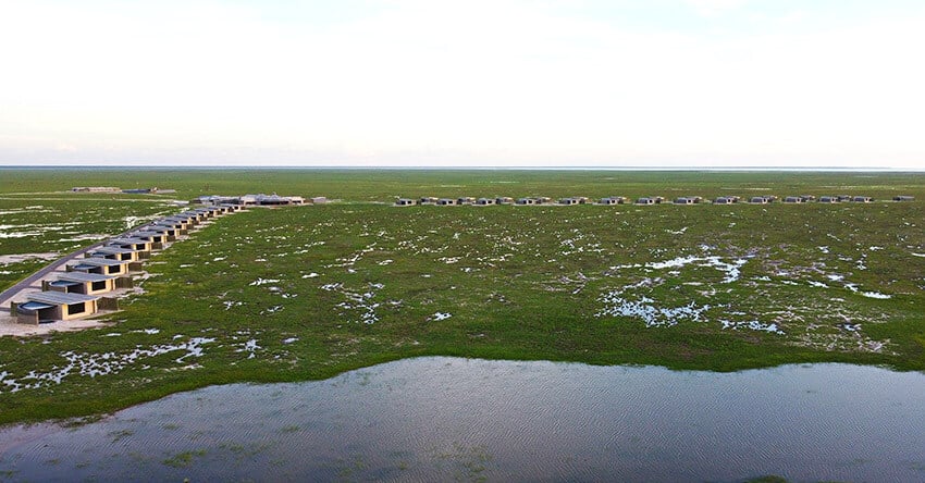 Etosha King Nehale lodge, Eagle's view, water, Namibia