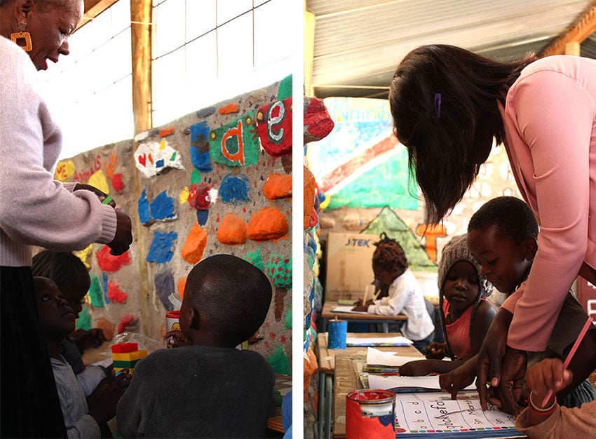 Scenes from a kindergarden in Namibia