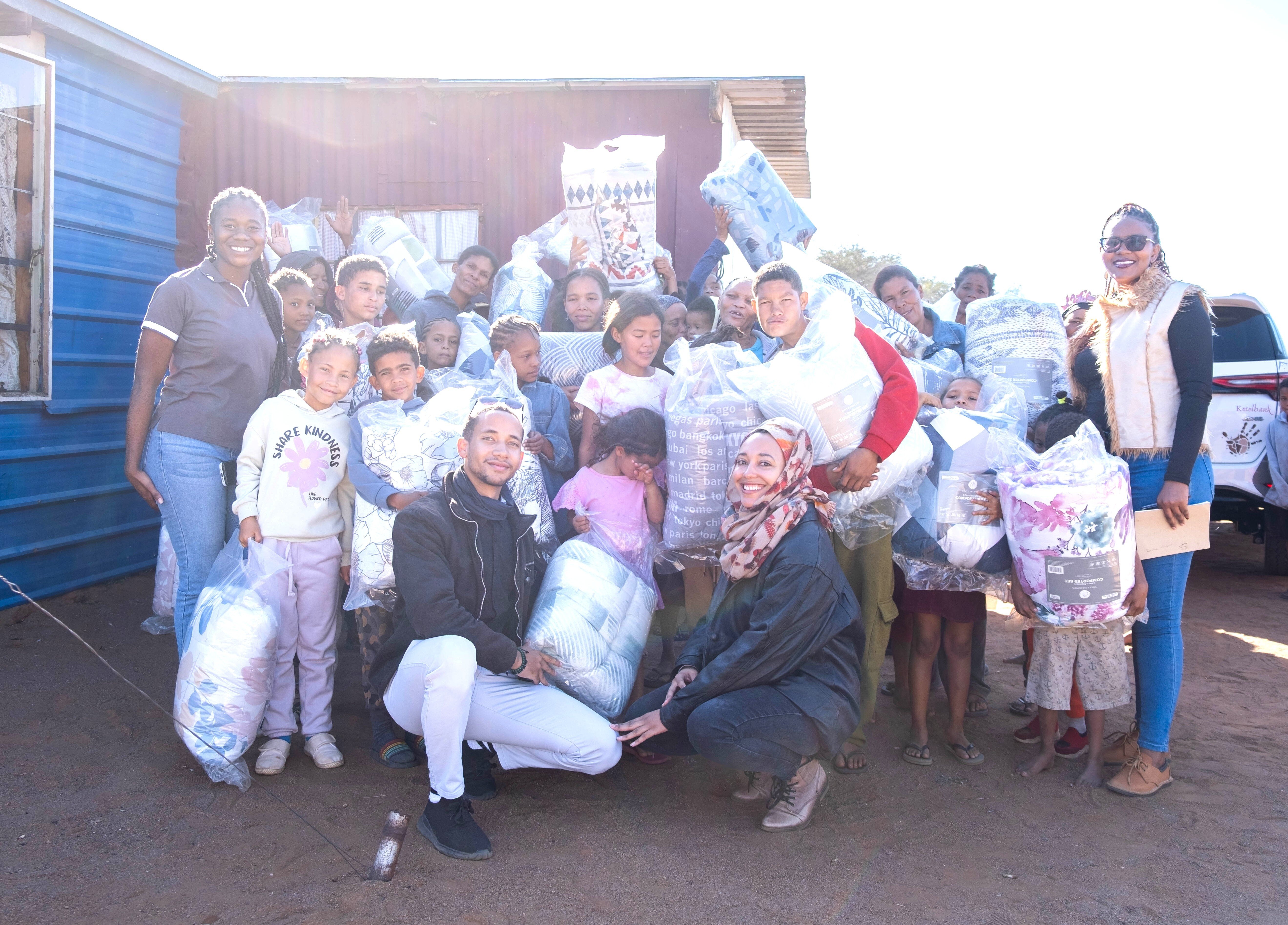 Gondwana Care Trust, blanket donation, Rehoboth community, Namibia
