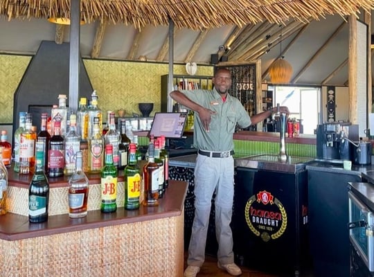 Herbert the barman of Chobe River Camp, career journey spans hospitality roles at Gondwana Collection Namibia
