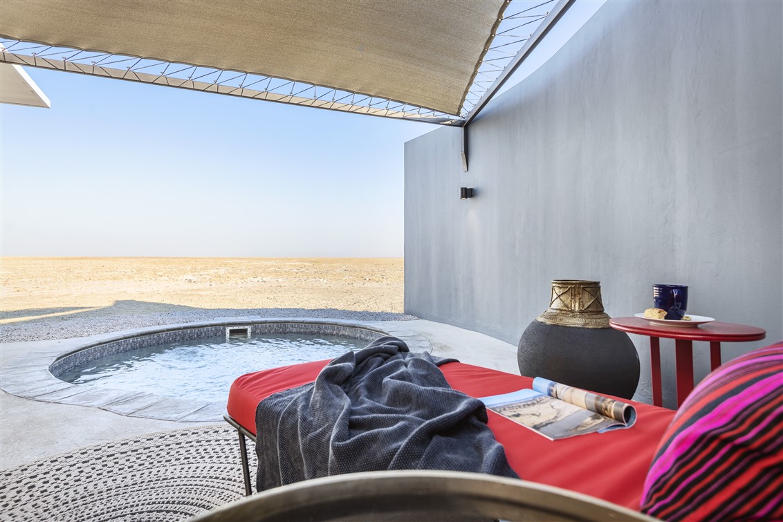 Etosha King Nehale lodge at night, lodge near Etosha National Park, Namibia