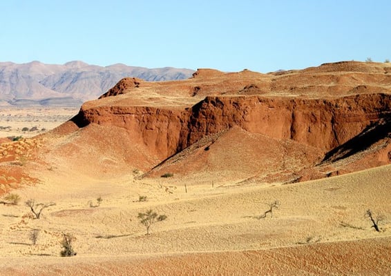 Namib Desert dunes at sunrise