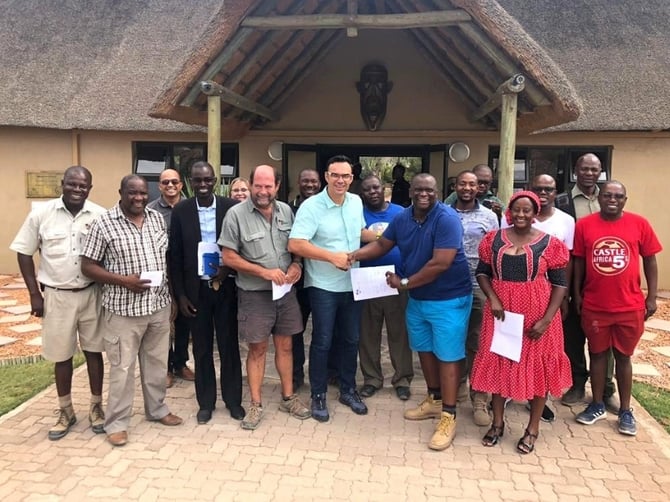 Signing Palmwag communal conservancy-1