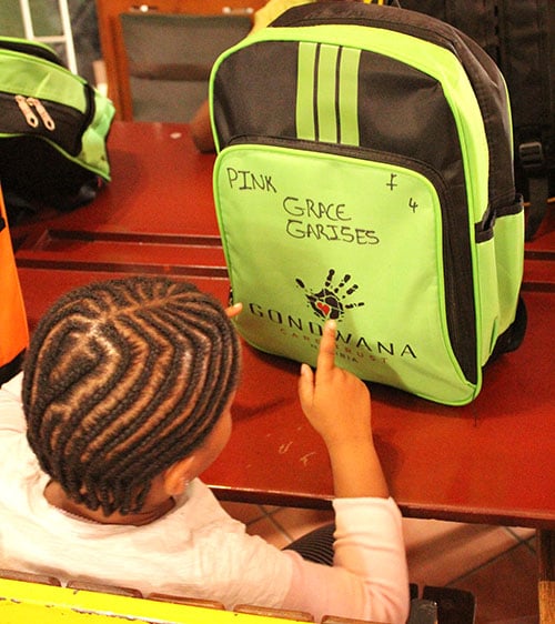 Back to school Christmas bag from Gondwana Care Trust, Namibia