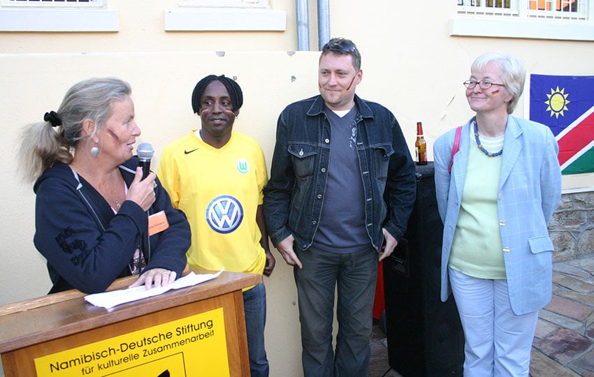 (v.l.n.r.): Sabine Erlenwein (GZ), Andreas Shiyoo (AZ), Stefan Fischer (AZ) und Ute König (Botschaft).