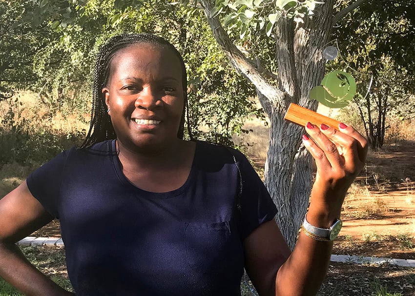 Agnes Iipumbu mit dem Go Green Award