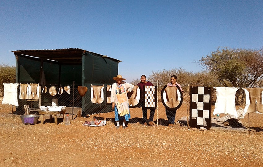 Kaross-Fellproduktion Namibia