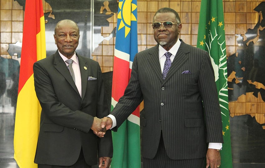 Alpha Condé, Hage Geingob