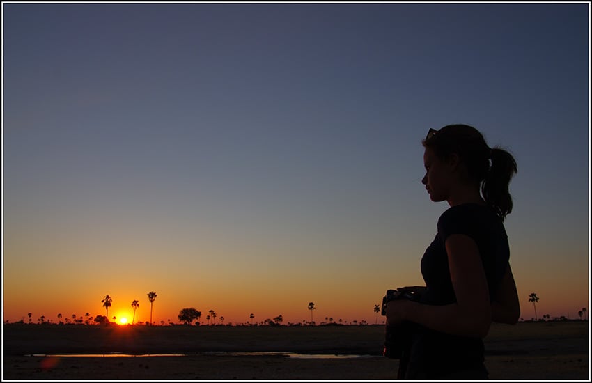 Sonnenuntergang in Namibia