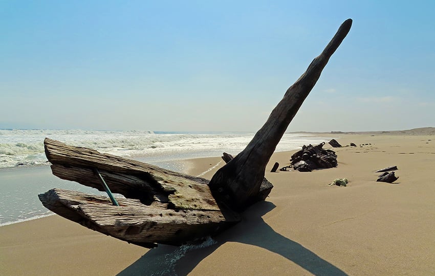 Schiffswrack an der Skelettküste
