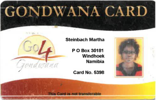 The lifetime cards (Namibian - CN & SADC - CS)