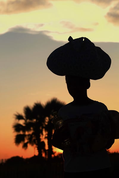 Sunset  in Owambo, Namibia