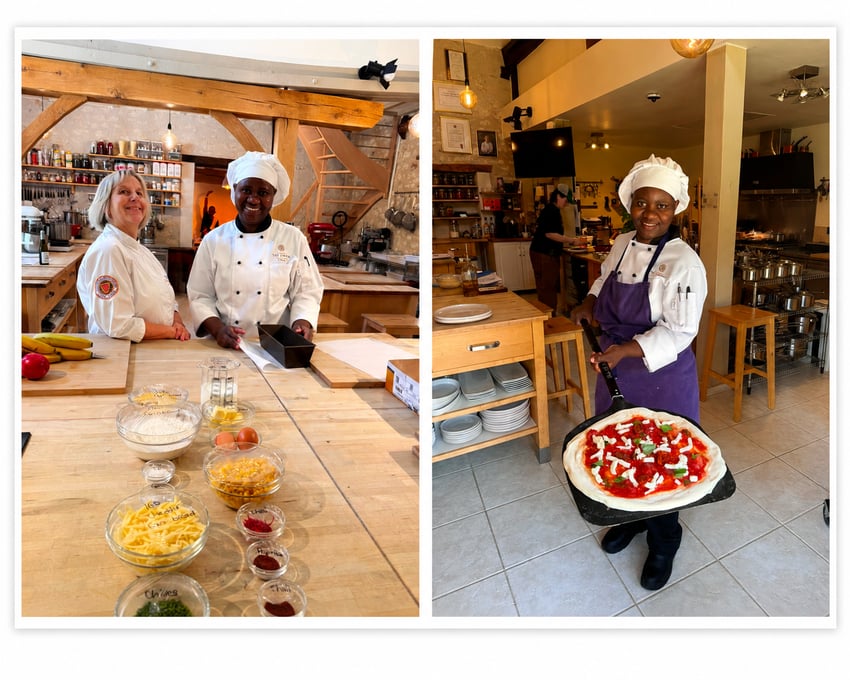 Rebeka from Namibia in france: Le Calabash Culinary Academy.