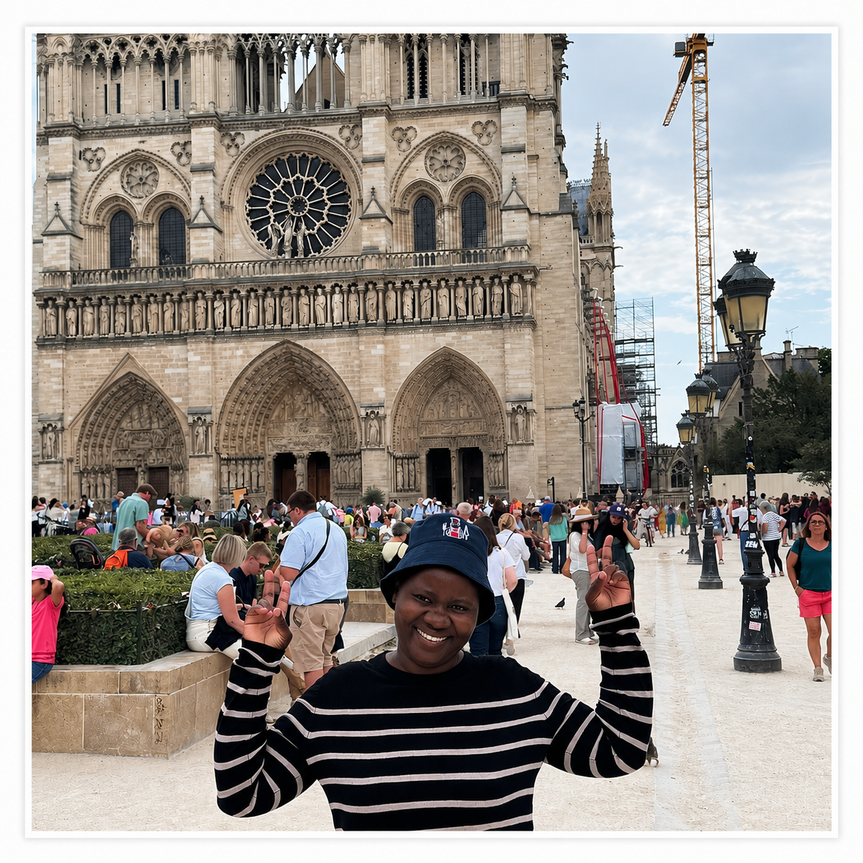 Rebeka from Namibia in France.