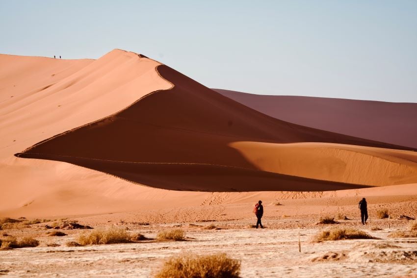 Golden dunes of Sossusvlei, Namibia.