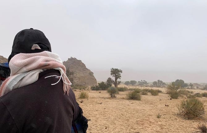 Landscape in southern Namibian with cold front coming up