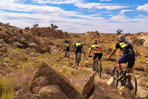 Mountain biking near Aus, Namibia