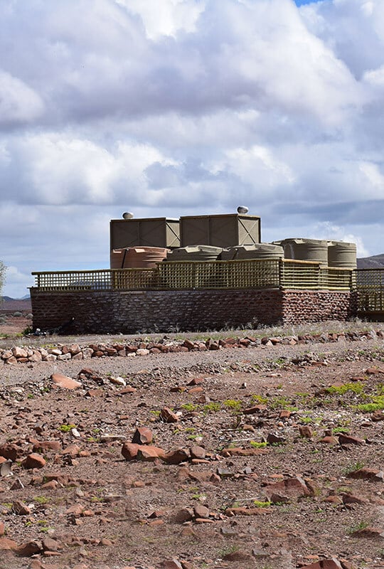 Palmwag Lodge & Camp, water recycling plant, Damaraland, Namibia