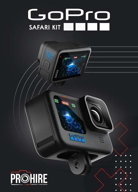 Prohire GoPro Photo and Video Safari Kit for hire, Namibia