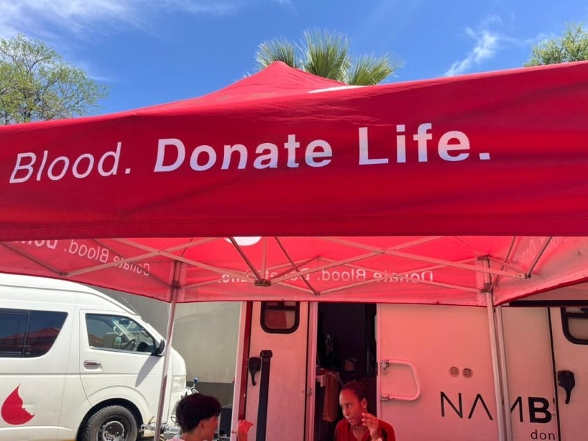 NamBTS joined at Gondwana Collection Namibia motivating team members to donate blood to save lives