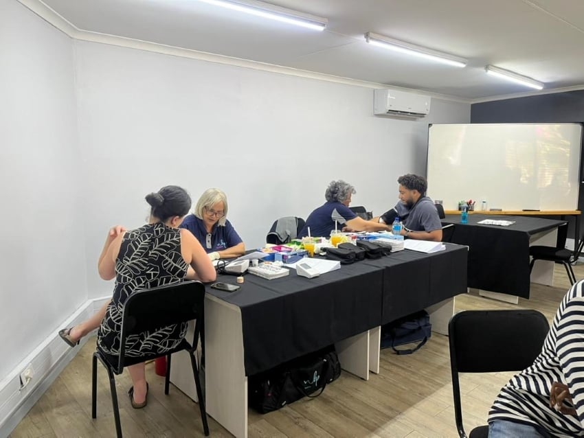 Team members at Gondwana Collection Namibia taking getting wellness support and taking there health serious