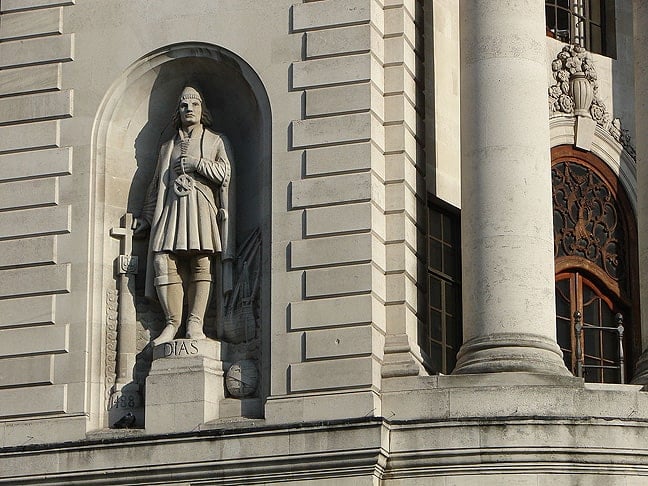 Statue of Bartolomeu Dias at the High Commission of South Africa in London