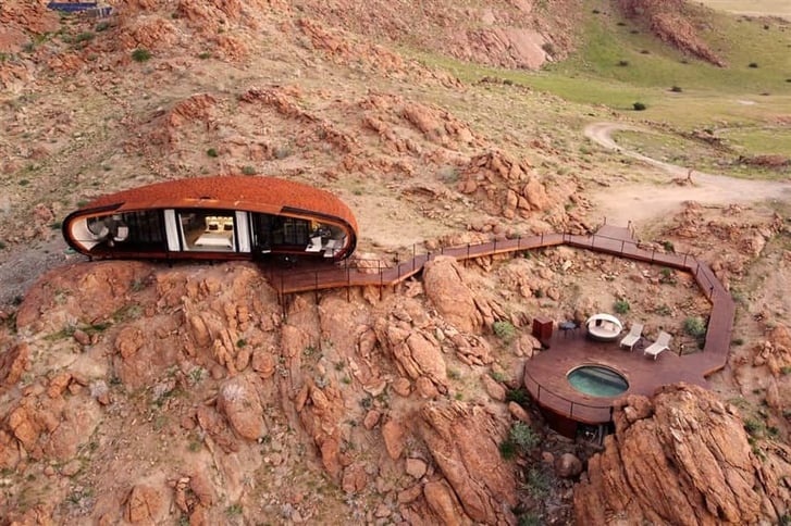 Desert Whisper Lodge Namibia aerial view