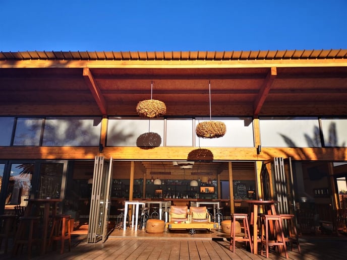 The exterior of the bar area