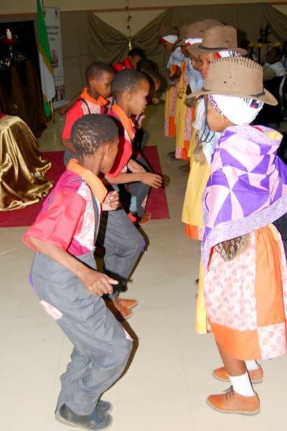 Children dancing the Nama Stap