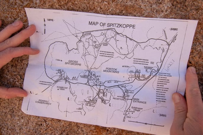  Spitzkoppe map