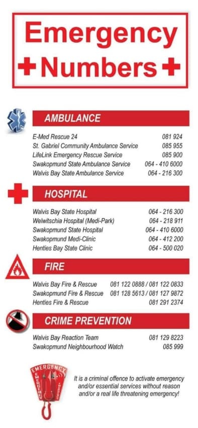 Emergency numbers